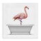 Stupell Industries Flamingo Standing Antique Bathtub Canvas Wall Art